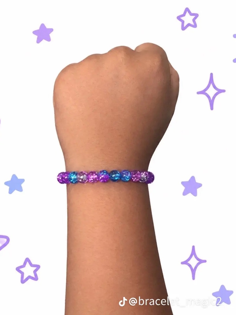 Kids Purple & Blue Beaded Bracelet by